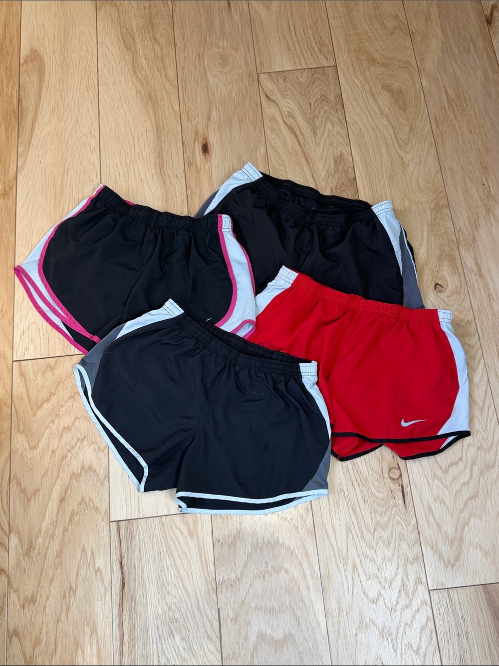 Nike Women’s Athletic Shorts Bundle in Black, Red, Pink, White